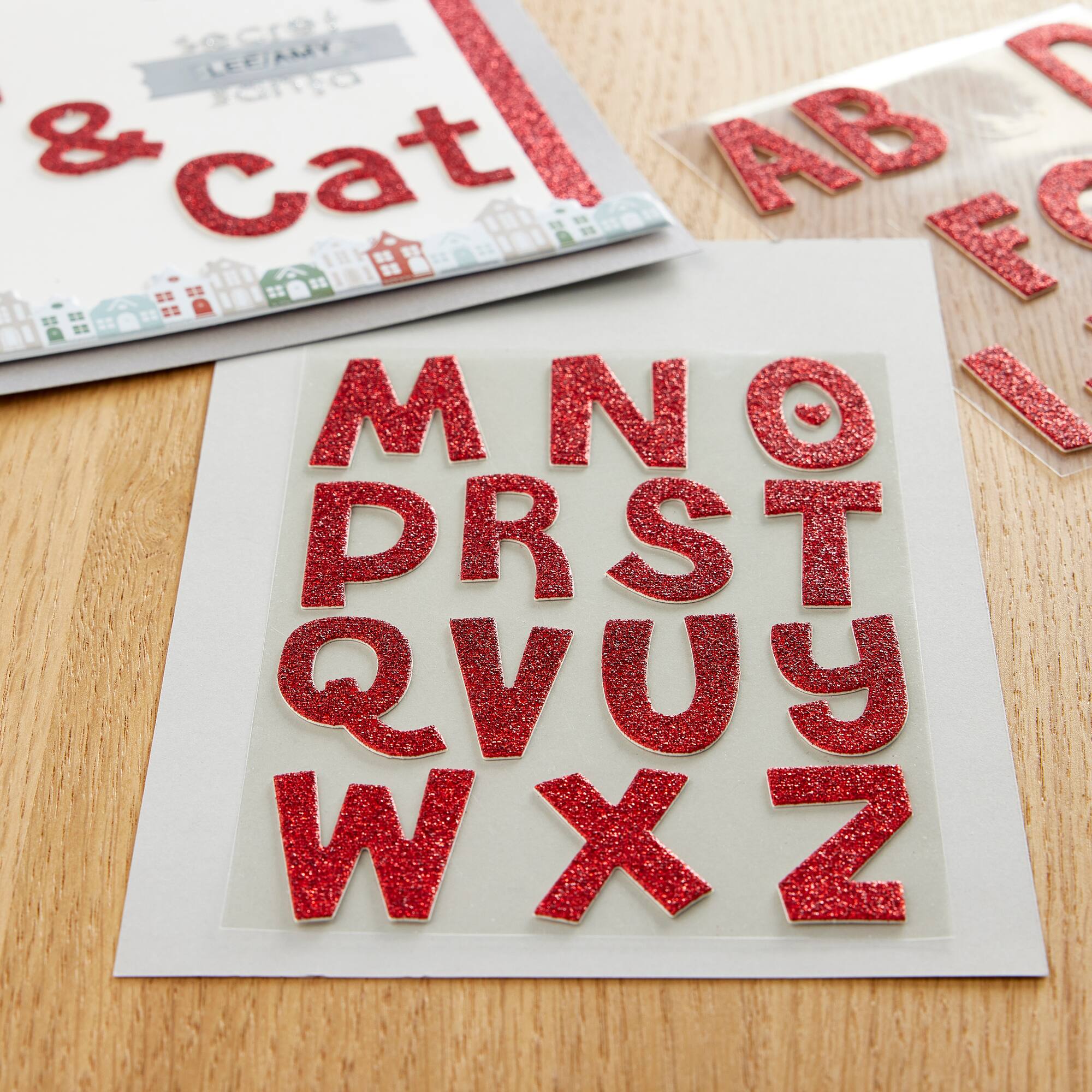 1.25" Red Glitter Alphabet Stickers by Recollections™